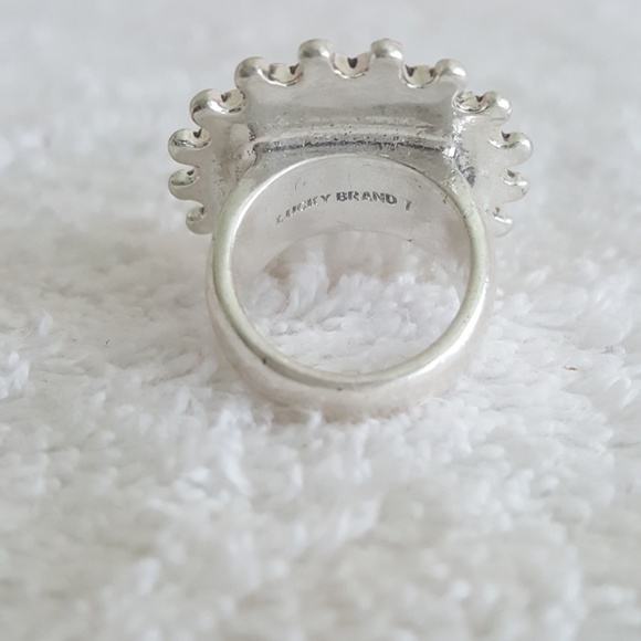 New Lucky Brand Silver Tone Statement Ring - Picture 4 of 4